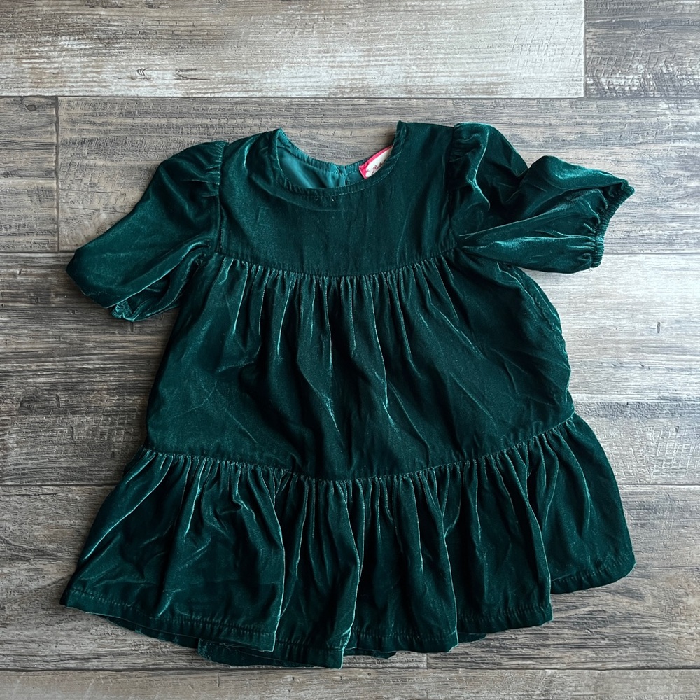 Ruby & Bloom Emerald Velvet Dress